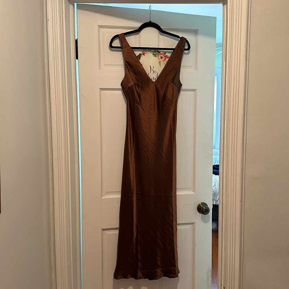 Bias Cut Midi Slip Dress - Picture 5 of 7